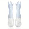 1 Pair Of Thermal Dishwashing Gloves; Thick And Durable; Waterproof Non-slip; Protective; Random Color