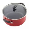 15pc Aluminum Nonstick Cookware Set with Prestige Tools Red