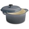 Qt Enameled Round Cast Iron Dutch Oven