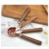 Kitchen Accessories 4Pcs/Set Measuring Cups Spoons Stainless Steel Plated Copper Wooden Handle Cooking Baking Tools