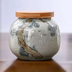 Hand Drawn Ge Kiln Tea Jar (Option: 05 Style)